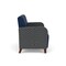 Lesro Siena 2 Seat Tandem Seating No Center Arm, Walnut, MD Ink Back, MD Ink Seat, RS Echo Panels SN2101 - alternate 2